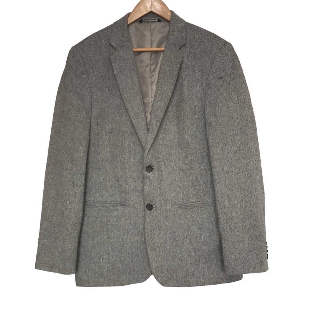 Banana Republic Factory Gray Herringbone Sport Coat Blazer
